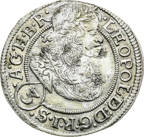 3 Grajciar 1670 - averz