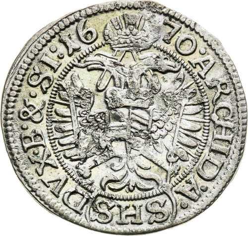 3 Grajciar 1670 - reverz