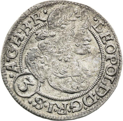 3 Grajciar 1670 - averz