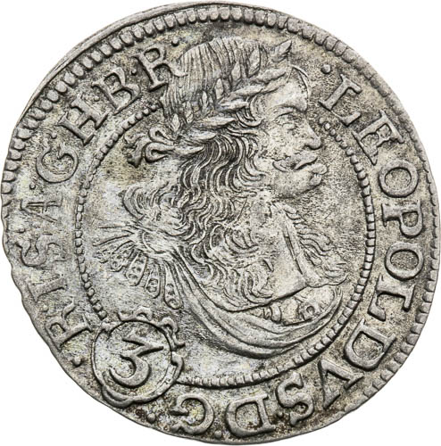 3 Grajciar 1670 - averz