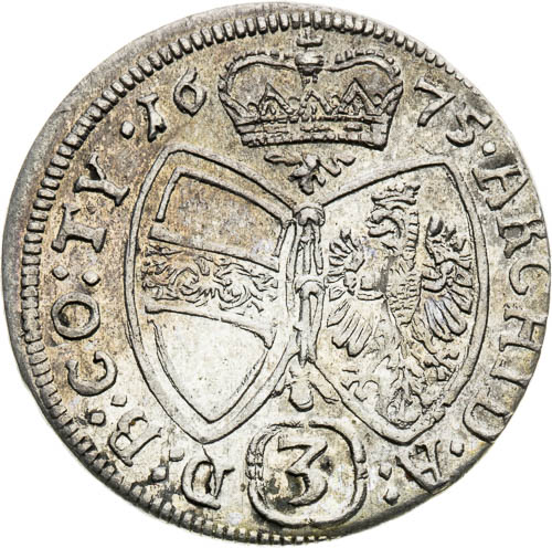 3 Grajciar 1675 - reverz