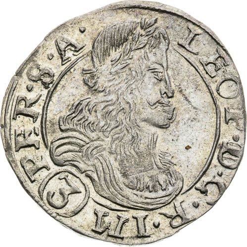 3 Grajciar 1680 - averz