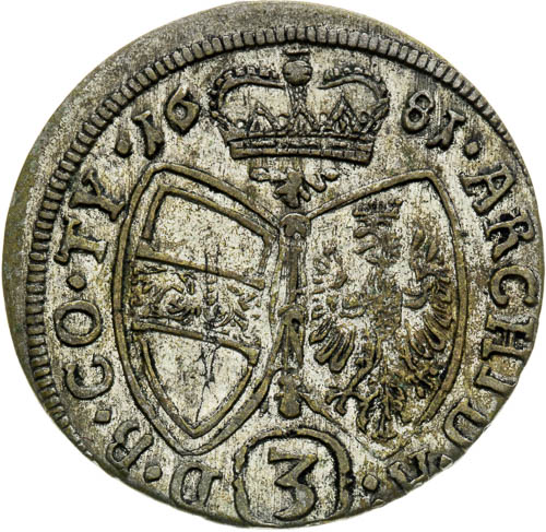 3 Grajciar 1681 - reverz