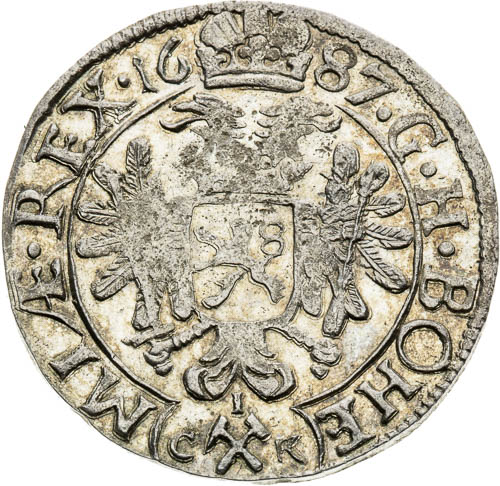 3 Grajciar 1687 - reverz