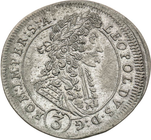 3 Grajciar 1694 - averz