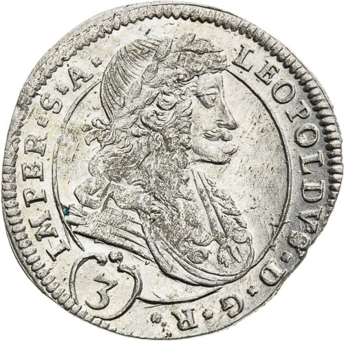 3 Grajciar 1694 - averz