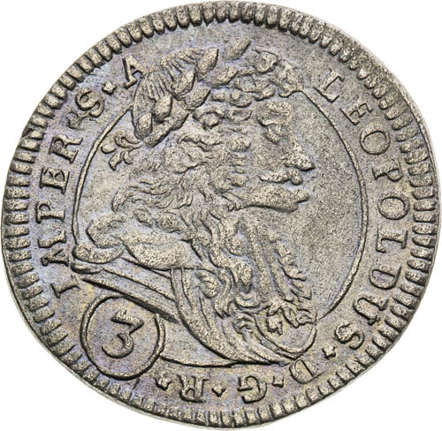 3 Grajciar 1696 - averz