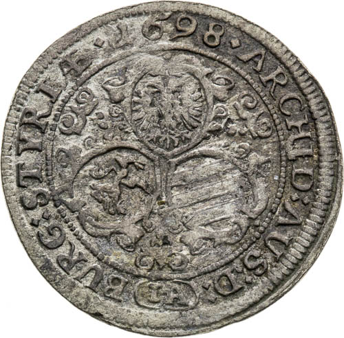 3 Grajciar 1698 - reverz