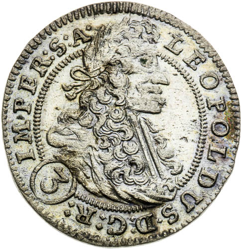3 Krejcar 1702 - avers