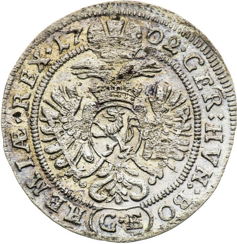 3 Krejcar 1702 - revers
