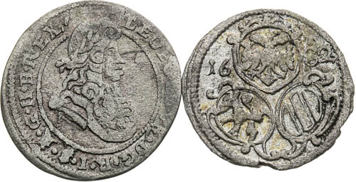 Grajciar 1699 Břeh, 2 Fenik 1682 Vídeň (2 ks) - averz