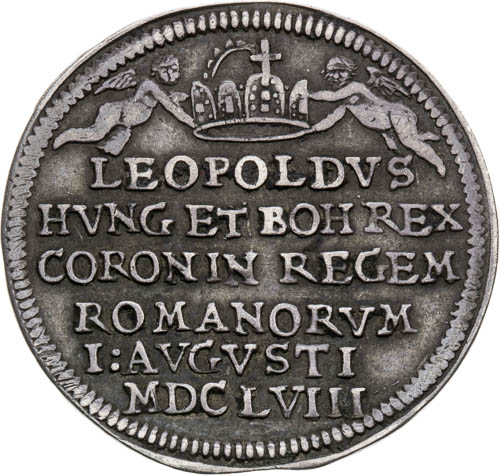 Silver token 1658 - front