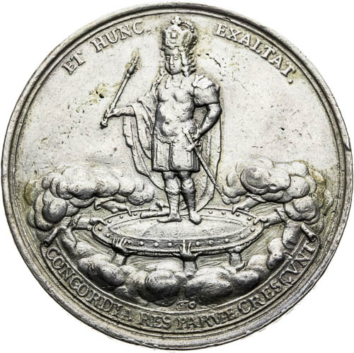 Silver medal 1690 - back