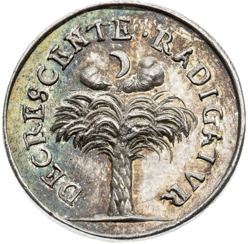 Silver medal (1687) - back