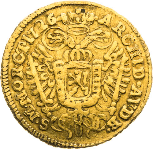 1/4 Ducat 1726 - back