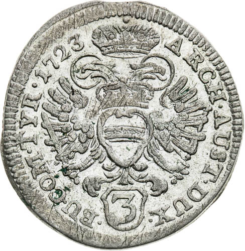 3 Grajciar 1723 - reverz