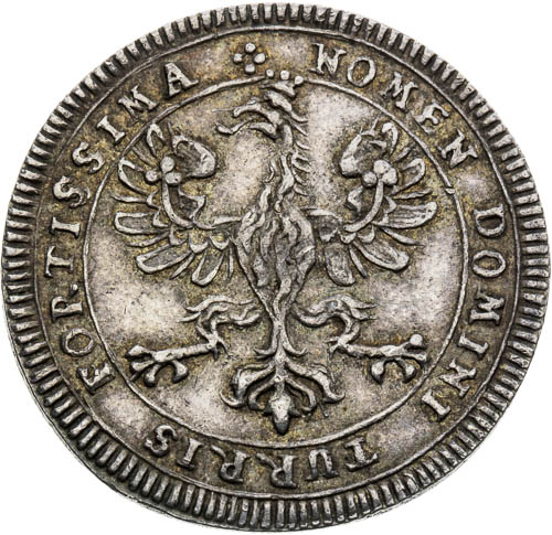 Stříbrný žeton 1742 - revers