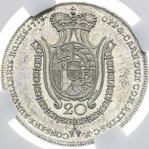 20 Grajciar 1778 - reverz