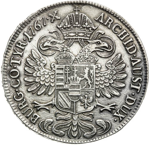 1/2 Tolar 1767 - revers
