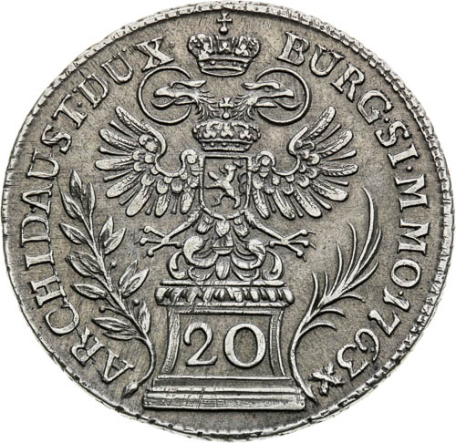 20 Grajciar 1763 - reverz