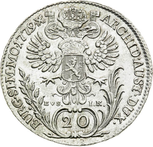 20 Grajciar 1779 - reverz
