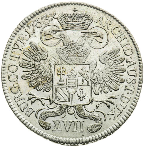 XVII Krejcar 1763 - revers