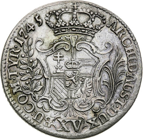 XV Krejcar 1745 - revers