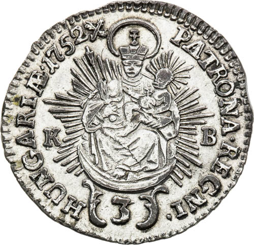 3 Krejcar 1752 - revers