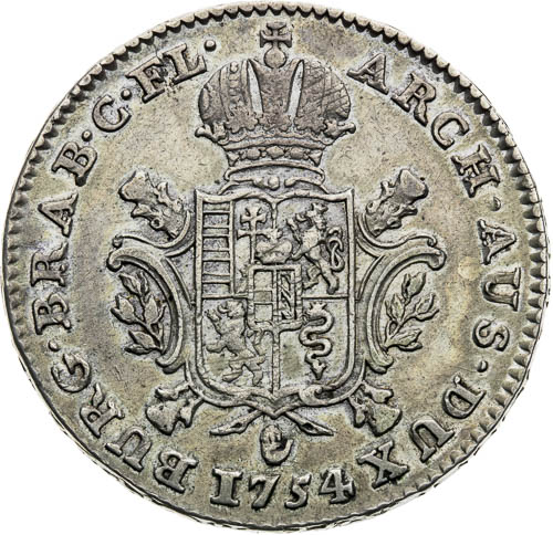 1/2 Ducaton 1754 - back