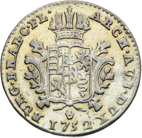 1/4 Ducaton 1752 - back