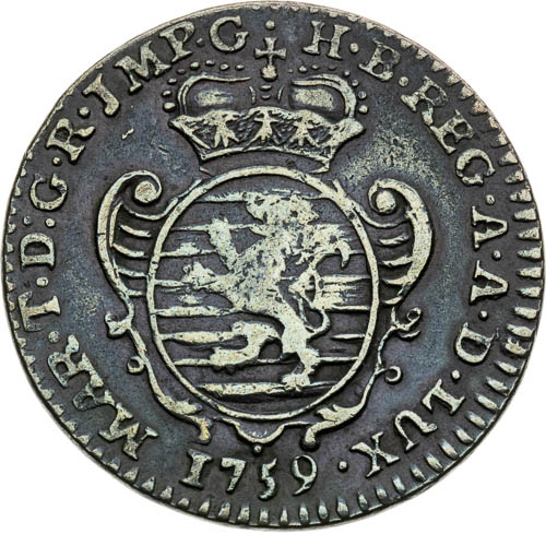 2 Liard 1759 - front