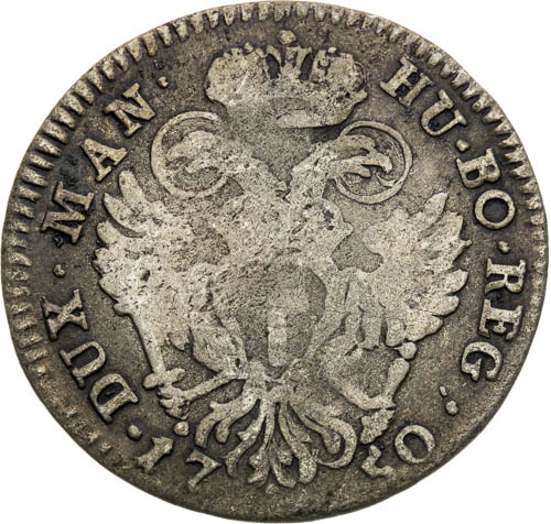 20 Soldi 1750 - back
