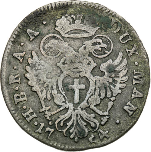 20 Soldi 1754 - back