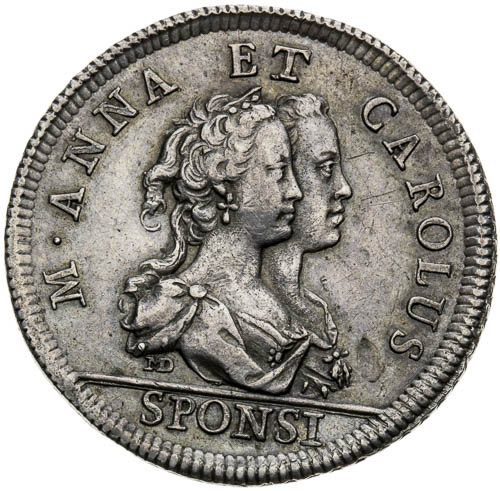 Stříbrná medaile 1744 - avers