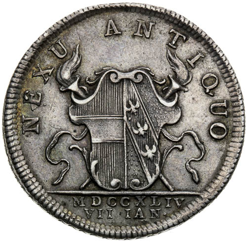 Stříbrná medaile 1744 - revers