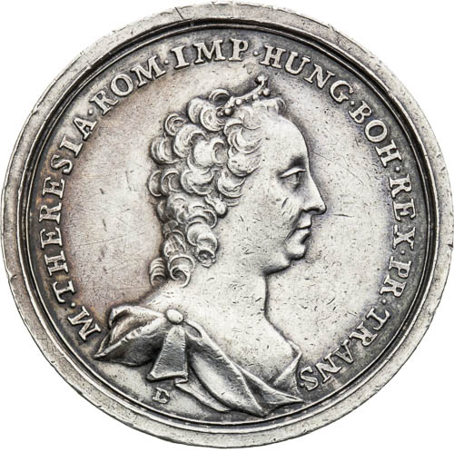 Stříbrná medaile 1747 - avers