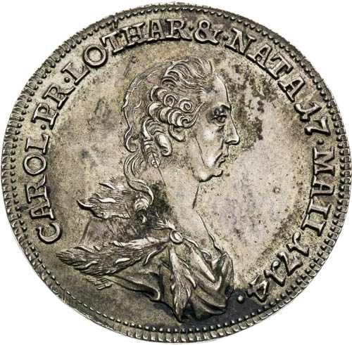 Strieborný žetón 1773 - averz