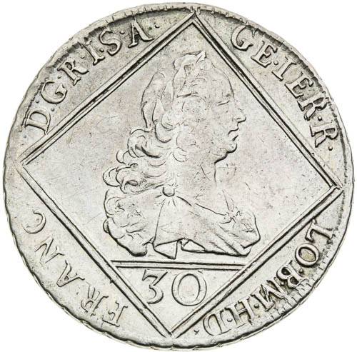 30 Krejcar 1753 - avers