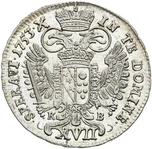 XVII Krejcar 1753 - revers