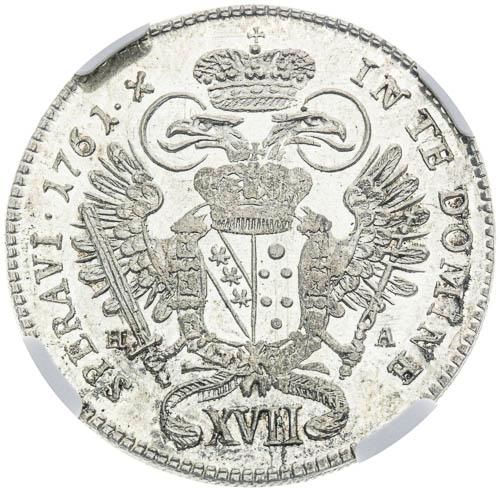 XVII Krejcar 1761 - revers