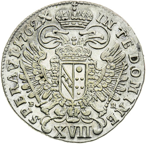 XVII Krejcar 1762 - revers