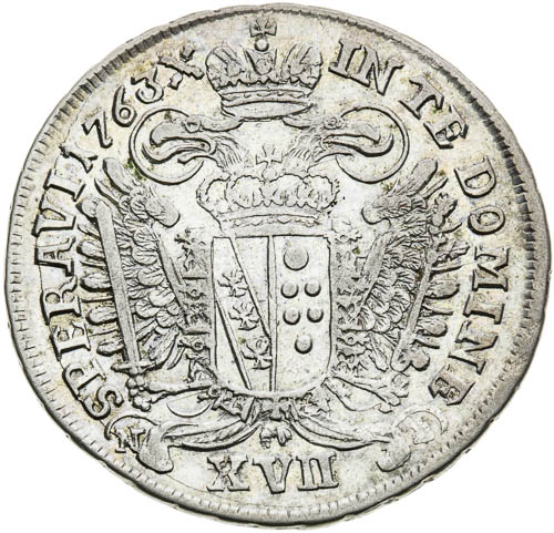 XVII Kreutzer 1763 - back