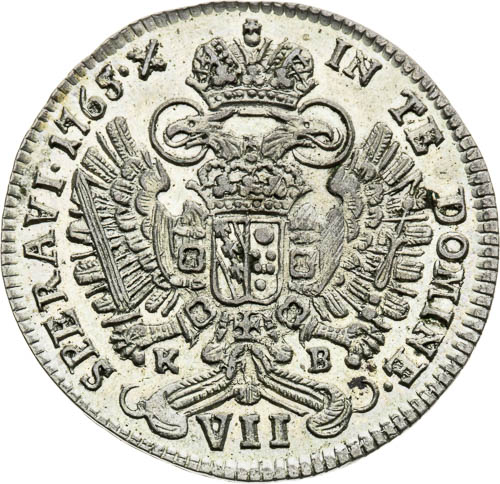 VII Kreutzer 1765 - back