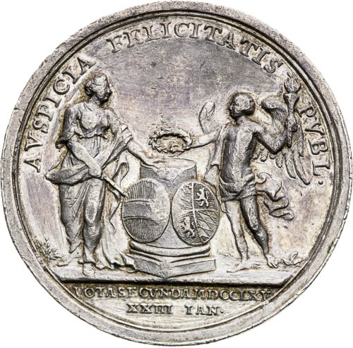 Silver Medal 1765 - back