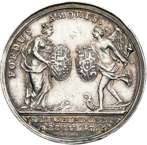 Stříbrná medaile 1765 - revers