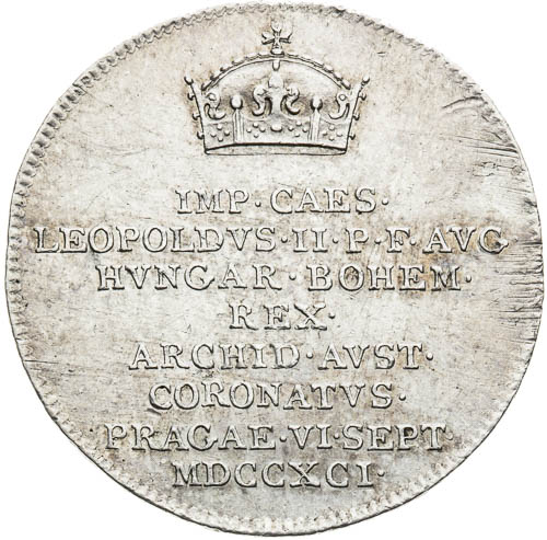 Stříbrný žeton 1791 - avers
