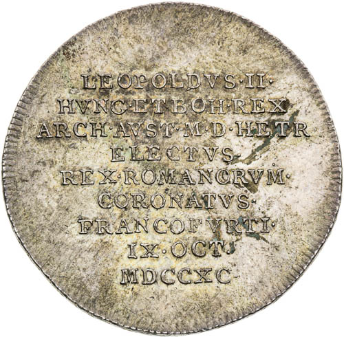 Stříbrný žeton 1790 - avers