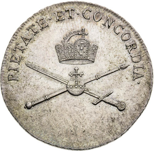 Stříbrný žeton 1790 - revers