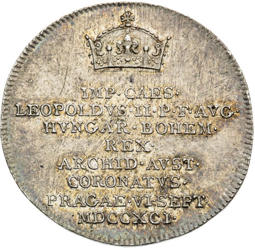 Stříbrný žeton 1791 - avers