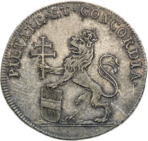 Stříbrný žeton 1791 - revers